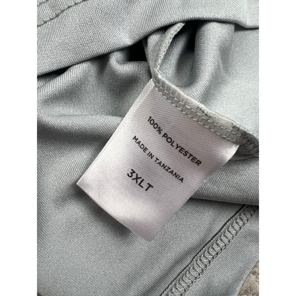 Port-Tek T-Shirt Mens 3XLT Gray Performance Long Sleeve Crew Neck Tall Fit Solid - Picture 5 of 9